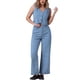 thumbnail image 2 of Conjunto de 2 piezas de chaleco de mezclilla y jeans de mujer INSPIRE CHIC, color azul claro L, 2 of 5