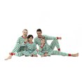 thumbnail image 3 of Elowel Family Matching Christmas Pajamas - Striped Pajama 2-Piece Gift Set, 3 of 11
