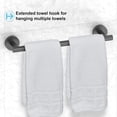 thumbnail image 3 of stusgo 7-Piece, Stainless Steel Bathroom Hardware Set Mattle Black Wall Mounted Bathroom Accessories Set- 16''Towel Bar, Toilet Paper Holders, Towel Ring,Robe Hooks,Adhesive Wall Hooks, 3 of 7