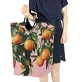 thumbnail image 4 of Yayeee Freestanding Laundry Hamper with Handle Collapsible Large Storage Basket for Clothes, Vibrant Oranges, 4 of 7