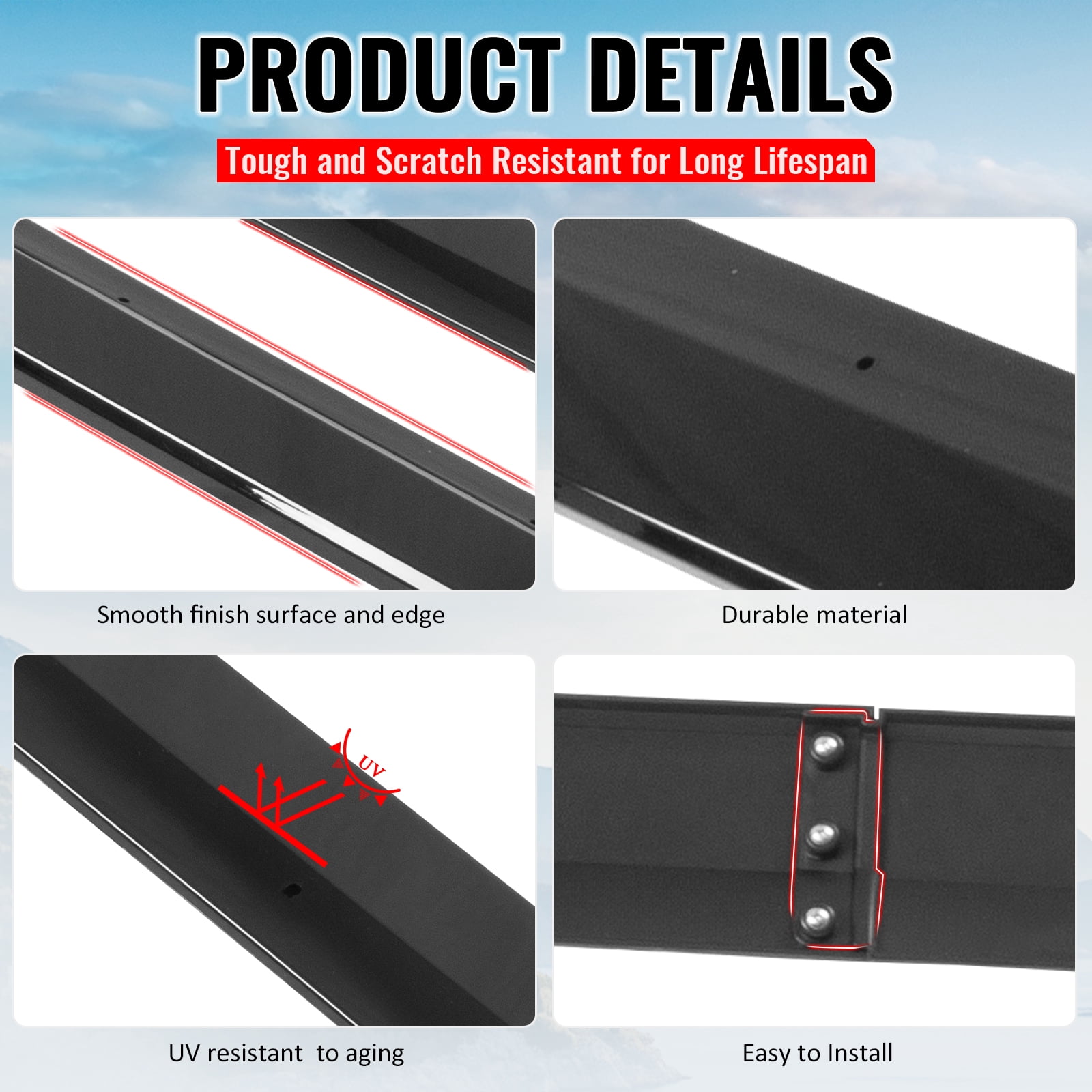 Ikon Motorsports Side Skirts Extension, Compatible with 2025-2026 Tesla Model Y Juniper, IKON Style ABS Plastic Gloss Black Rocker Panel Splitter Side Underbody Spoiler 2PC