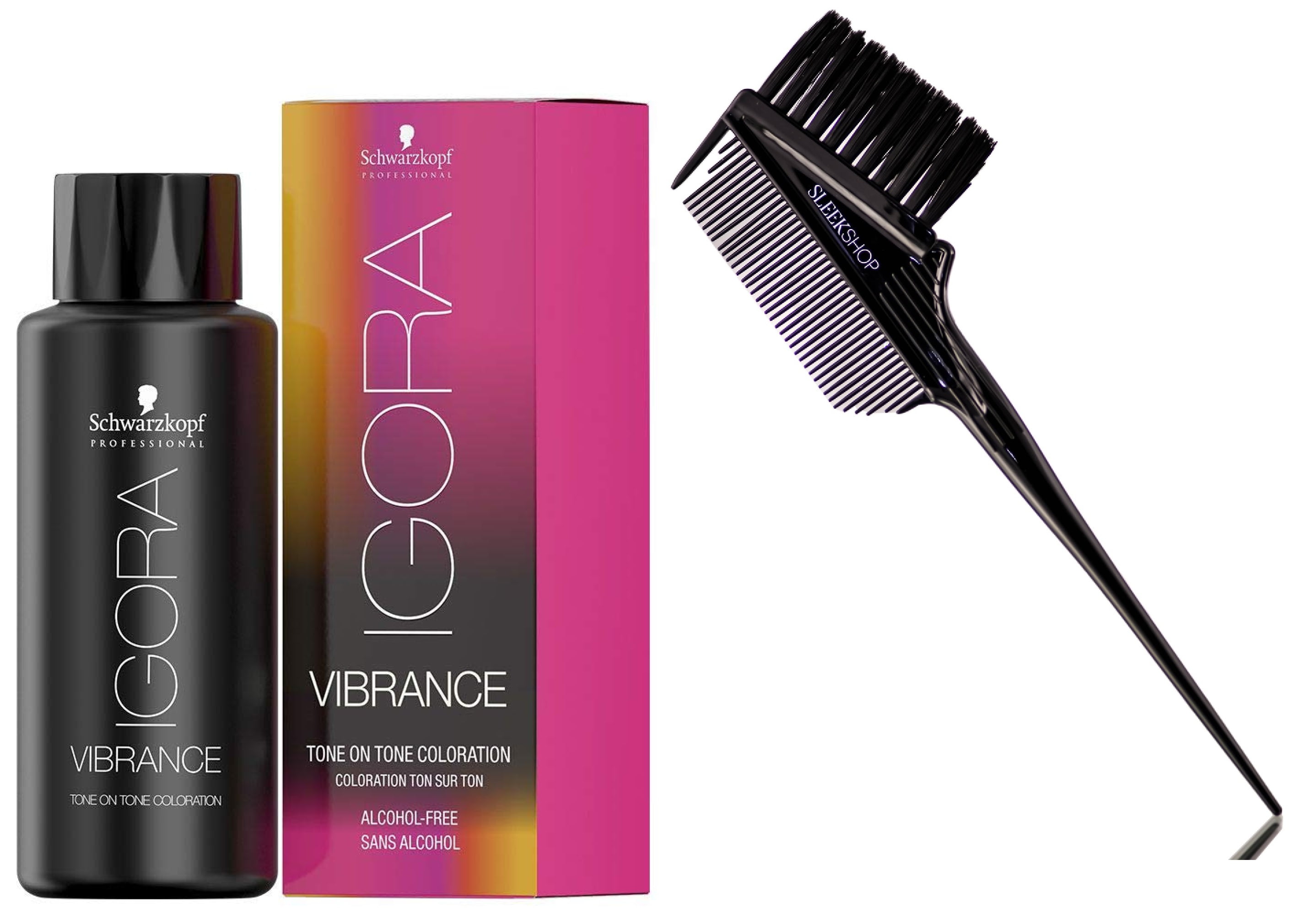 Schwarzkopf : 7-1, Vibrance Tone on Tone Coloration Demi-Permanent Hair Color Haircolor - Pack of 2 w/ Sleek 3-in-1 Brush Comb - Walmart.com