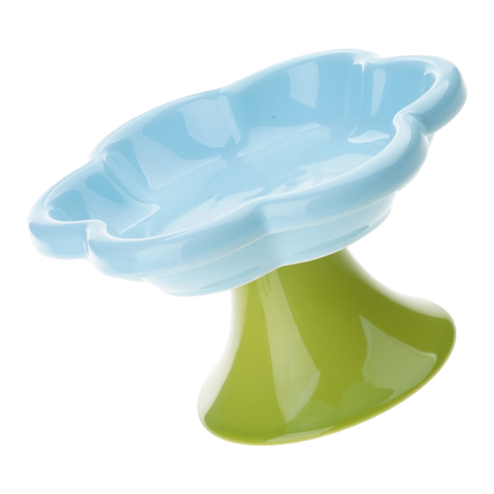 Modern Ceramic Cats Bowl with Raised Stand for Improved Postures and Easy Maintenances for Various Cats Feeding