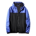 thumbnail image 3 of Mens Autumn Loose Stitching Hooded Waterproof Breathable Flight Suit Top Blouse, 3 of 4