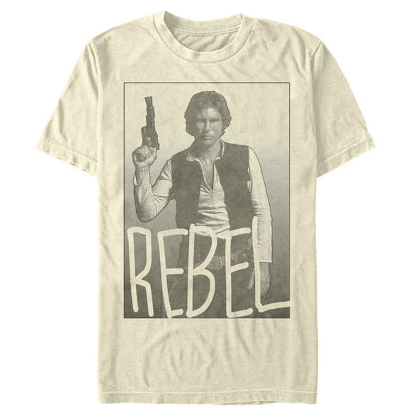Men's Star Wars Han Solo Rebel Graphic Tee Cream Medium