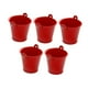 thumbnail image 2 of 5 cubos de metal galvanizado, cubos de hielo, recipientes para manualidades con asa, decoración del hogar, jarrones metálicos decorativos resistentes Rojo, 2 of 8