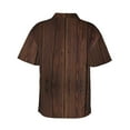 thumbnail image 4 of Xecao Vintage Wood print Hawaiian shirt - a stylish short-sleeve button-down for men, perfect for casual beach and tropical outings., 4 of 9