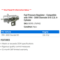 thumbnail image 2 of Fuel Pressure Regulator - Compatible with 1994 - 2000 Chevy S10 2.2L 4-Cylinder 1995 1996 1997 1998 1999, 2 of 2