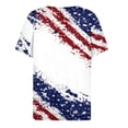 thumbnail image 5 of Casual Split Neck T Shirts for Women Plus Size Patriotic 250th Anniversary USA Print Short Sleeve Oversized Tunic Summer Soft Breathable White M, 5 of 5
