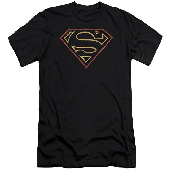 Superman - Colored Shield - Premium Slim Fit Short Sleeve Shirt - X-Large