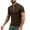 Coffee, variant on Plebaso Mens Quarter Zip Short Sleeve T Shirts Activewear Mock Neck Workout Gym Athletic Tees for Men