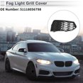 thumbnail image 2 of 1pc Car Right Front Fog Light Grill for BMW 2 Series F22 2012-2017 No.51118056798 ABS Black, 2 of 7