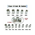 thumbnail image 2 of 46 Pieces 1/4 " Drive Socket Ratchet Wrench Bit Bits Repair Auto Tool Kit, 2 of 6