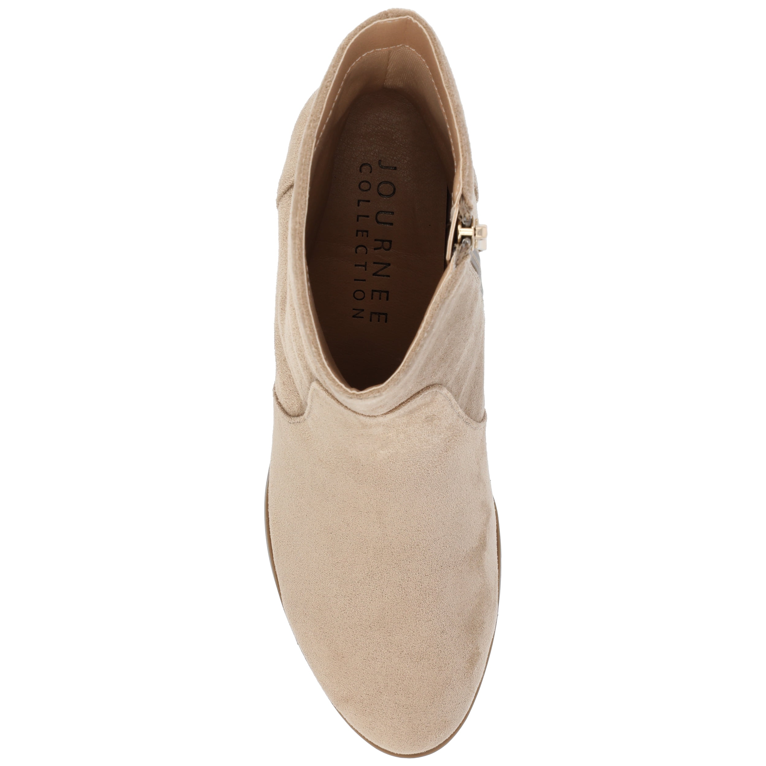 Journee Womens Hayven Stacked Block Heel Almond Toe Booties, Widths Available