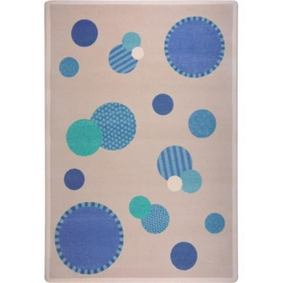 Playful Patterns Baby Dots Rectangle Childrens Area Rugs  02 Blue - 5 ft. 4 in. x 7 ft. 8 in.