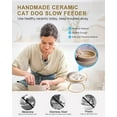 thumbnail image 2 of Pet Slow Food Bowl Cat Ceramic Plate Anti-Choking High-Foot Protection Spine Anti-Black Chin Dog High-Qual, 2 of 9