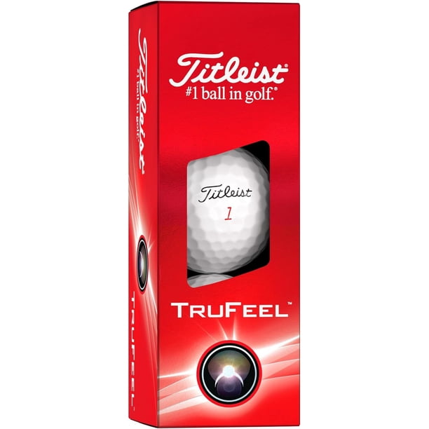Pelotas de golf Titleist TruFeel 2024 blancas, paquete de 3
