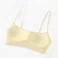 thumbnail image 3 of Zpanxa Wireless Bras for Women Push-up Breathable Thin Strap Seamless Bras Yellow 38BC, 3 of 4