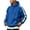 Blue, variant on Men Hoodies Long Sleeve Retro Side Stripes With Kangaroo Pocket Drawstring Hood S-3XL