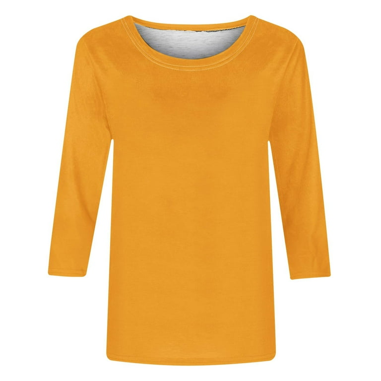 yoeyez Womens Summer Shirts And Tees,Women's 3/4 Sleeve Tunic Tops