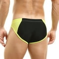 thumbnail image 6 of XDZJLR Mens Swim Briefs With Front Zipper Opening Color Blocking Beach Swimming Pants Soft Beachwear Yellow, 6 of 6