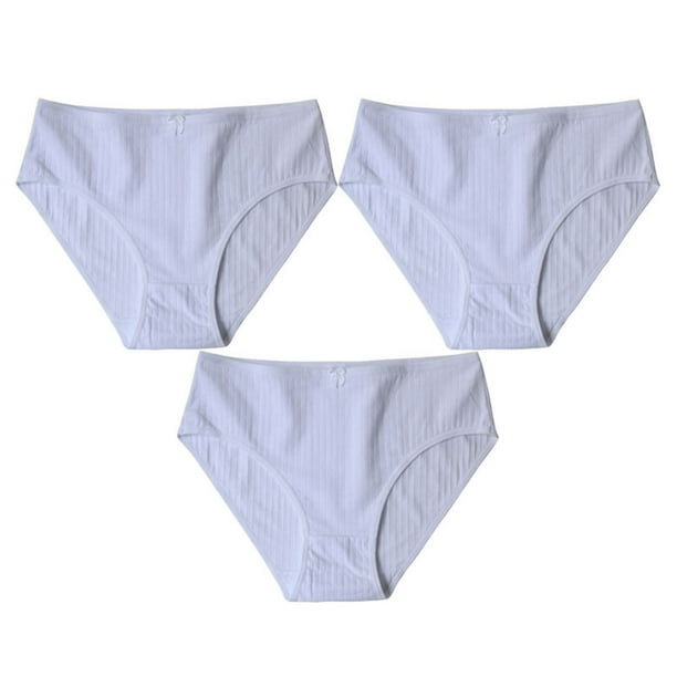 Puntoco Bragas para mujer de cintura alta, 3 piezas, ropa interior elástica de cintura alta con ventilación de color sólido para uso diario para mujer