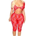 thumbnail image 4 of Gspmoly Shorts Short pour Femme, Combishort d'Été Décontracté en Dentelle Respirante Uni pour Femme, de Randonnée pour Femme, Cadeaux de Vacances Rouge P, 4 of 8