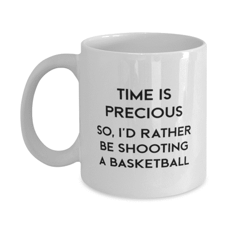 

Basketball Mug - Basketball Coffee Cup - I d Rather Be Shooting Basketball - Basketball Coffee Mug White 11oz