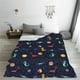 thumbnail image 5 of Fotbe Space Dinosaur Manta de Franela Acolchonada con Estampado, Súper Suave y Esponjosa, Extra Grande para Sofá, Cama, Uso Todo el Año-80"x60", 5 of 7