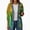 C Multicolor, variant on Zefriona Womens Printed Long Sleeve Jacket Casual Button Down Lightweight Layering Jean Coat Multicolor Size L