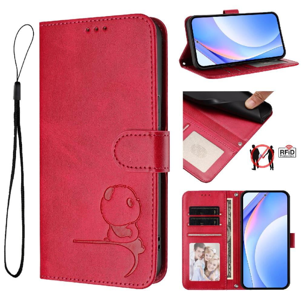 Phone Case for Motorola Moto G Power 2021 Flip Folio Pu Leather Card Slots Holder Kickstand Magnetic Rfid Blocking