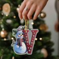 thumbnail image 4 of Christmas Letter Ornaments With Snowman,2025 Alphabet Pendant Decor, 2D Acrylic Ornament With Gold Cord Loop,Easy to Hang,Great for Christmas,Easter,Anniversaries,Birthday Celebrations, 4 of 6