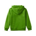 thumbnail image 6 of UAYOTSE Boys Sweatshirts Comfortable Warm Solid Color Zipper Hooded Girls Sweatshirts(Green#5,6-7 Years), 6 of 6