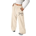 thumbnail image 2 of ibiyuan Girls Wide Leg Pants, Sweatpants for Girls, High Waist Loose Girls Baggy Pants, Trendy Daily School Pants for Teen Girls, 2 of 5
