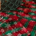 thumbnail image 2 of Lapalife Plaid Christmas Tablecloth Snowflake Scottish Check Table Cover Furniture Protector for Christmas Decoration, 1 Pc, 2 of 5
