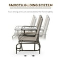 thumbnail image 6 of Outsunny 2-Person Outdoor Glider Bench w/ Center Table, Steel Frame for Backyard Garden Porch, Brown, 6 of 10