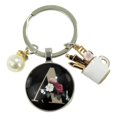 thumbnail image 1 of Fashion 26 Letter Keychains Round Initials Keyrings Keyholder Car Pendant U1D4, 1 of 8