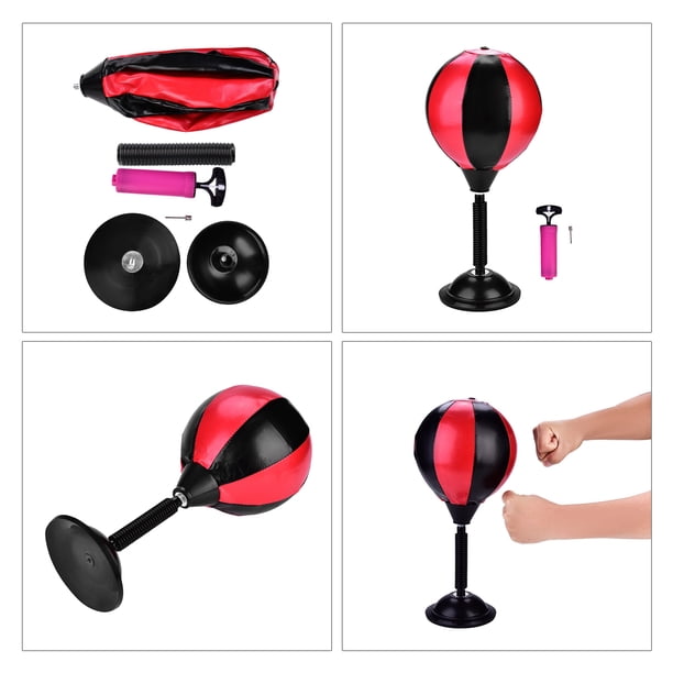 Saco De Boxeo De PU Para Escritorio, Juguete Para Aliviar El Estrés Con Bomba Y Válvula De Resorte Fuerte, Ideal Para Aliviar El Estrés En Casa U Oficina