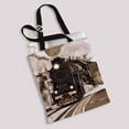 thumbnail image 2 of PKQWTM Retro steam train departs from station Canvas Shoulder Bags Handbags Tote Bags Shopping Bag, 2 of 2