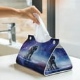 thumbnail image 6 of Salouo Astronauts Start Running Pattern Long Tissue Box Cover Rectangular–Plus Size Tissue Box Holder Modern LeatheLarge Tissue Holder for Bathroom Car & Office Decor, 6 of 7