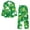Green Shamrock, variant on Xixirimido Retro Leaves Print Men's Pajamas Set Long Sleeve Button Down Pajamas for Men Fall Winter Sleepwear 2Piece Lounge PJs with Pockets, X-Small