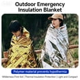 thumbnail image 5 of Inglocoh Emergency Foil Blanket, Survival Thermal Mylar Blankets Individually Packaged Perfect for Outdoors, Hiking, Survival, Marathons or First Aid (83"x51"_Golden), 5 of 8
