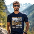 thumbnail image 3 of Kings Are Born on September 29 T-Shirt, Vintage Birthday Shirt for Men, Perfect Gift for September Birthday, 3 of 4