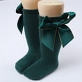thumbnail image 6 of ANINEO Baby Girls Knee High Socks Bow Long Stockings Toddlers Cotton Ruffled Uniform Leggings, 6 of 6