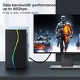 thumbnail image 1 of Cable Displayport Cable trenzado macho DisplayPort 2.0 de 1 m 16K 60Hz 10K 60Hz Adaptador DP de video HD, 1 of 7