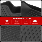 Ikon Motorsports 3D TPE Floor Mats Compatible with 2019-2026 Subaru Ascent 7 Seats Bucket Seat, All Weather Waterproof Heavy Duty Floor Liners Carpets Black 4PCS Set