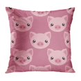 thumbnail image 1 of BOSDECO Pink Cartoon Pig Face Pattern Cute Head Beautiful Factory Pillow Case Pillow Cover 20x20 inch, 1 of 1