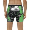 thumbnail image 4 of Rateoe Rock Guitar Guinea Pig Print Men’s Underwear Boxer Briefs Soft Comfortable Underwear Boxer Briefs, Long Leg Briefs,Anti-chafing Boxer Briefs, 4 of 7