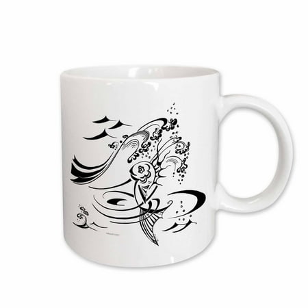 

3dRose Fairy Tail Fish Ceramic Mug 11-ounce