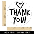 thumbnail image 2 of Thank You Fun Text with Heart Self-Inking Rubber Stamp Ink Stamper - Fuchsia Ink - Small 3/4 Inch, 2 of 7